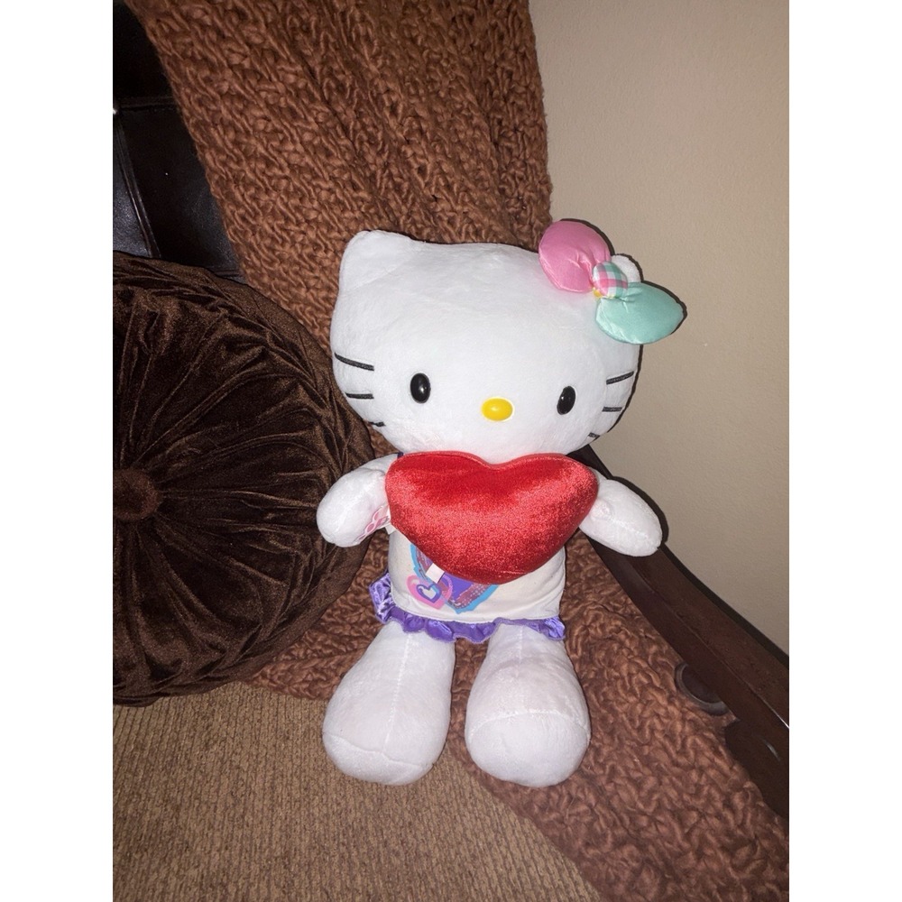 Build A Bear Hello Kitty Valentines With Heart Top And Plush, Colorful Dress